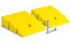 Lot de 2 Rampes de Trottoir en Polypropylene 25x27x7 cm Jaune - VOUNOT FR