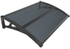 Auvent de porte marquise 120x80 cm en Polycarbonate anti UV Anthracite - VOUNOT FR