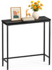 Console table style industriel en metal et MDF 75x24x75 cm Noir - VOUNOT FR