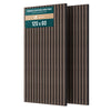 Lot de 2 panneaux acoustiques muraux Tasseaux en bois MDF avec feutre noir 120x60x2.1cm chêne foncé - VOUNOT FR