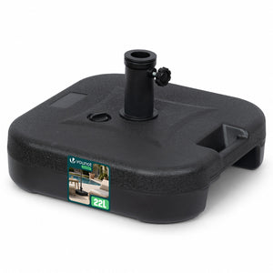 Pied de parasol sable et eau pour mat 38/48mm 22L HDPE noir - VOUNOT FR