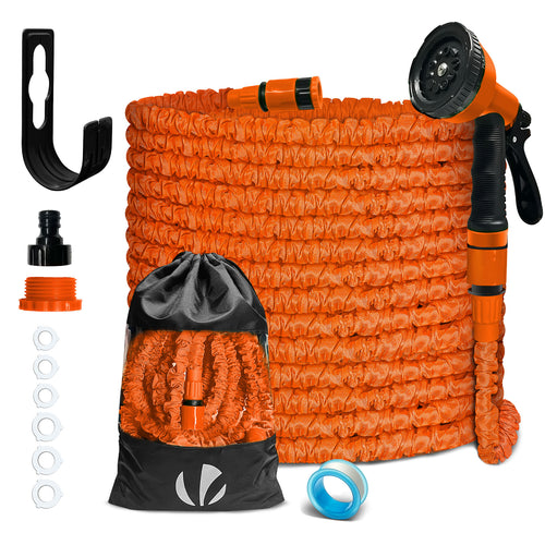 Tuyau d’Arrosage Extensible 30m avec Accessoires orange - VOUNOT FR