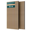 Lot de 2 panneaux acoustiques muraux Tasseaux en bois MDF avec feutre noir 120x60x2.1cm chêne clair - VOUNOT FR