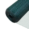 Grillage a poule avec fils 13mm en PVC gaine vert 1x50M - VOUNOT FR