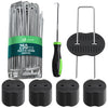 Lot de 250 piquets de fixation U 150x30mm avec 125 Rondelles de fixation plastique - VOUNOT FR