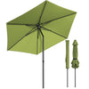 Parasol de jardin inclinable avec aeration et sac bandouliere 270cm vert olive