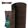 Clôture en canisse PVC 160x300cm imitation osier marron - VOUNOT FR