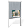 Store moustiquaire pour fenetre enroulable et recoupable en pvc L80 x H130 cm Blanc