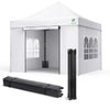 Tonnelle de jardin renforcée 3x3m pliable avec 4 parois et sac de transport a roulette blanche - VOUNOT FR
