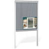 Store moustiquaire pour fenetre enroulable et recoupable en pvc L100 x H160 cm Blanc