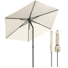 Parasol de jardin inclinable avec aeration et sac bandouliere 270cm beige
