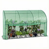 Serre de jardin hivernage murale adossee avec bache PE 300x100x180cm vert - VOUNOT FR