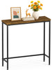 Console table style industriel en metal et MDF 75x24x75 cm Marron - VOUNOT FR