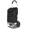 Chariot de course pliable aluminium 2 roues noir - VOUNOT FR