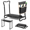 Agenouilloir tabouret de jardin 2 en 1 avec pochette de rangement EVA noir
