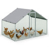 Enclos poulailler en metal galvanise et grillage avec bache PE 300x200x200cm - VOUNOT FR