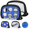 Lot de 2 buts de football 4 en 1 pliable pop up avec cibles 120x80x80cm noir - VOUNOT FR