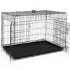 Cage pour chien pliable avec 2 portes verrouillable plateau amovible 122x75x81cm - VOUNOT FR