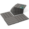Lot de 16 dalles clipsables exterieures 30x30cm en Composite WPC Gris - VOUNOT FR