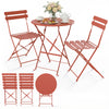 Set de Bistro en metal 1 table 2 chaises Rouge brique - VOUNOT FR