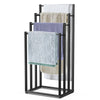 Porte serviettes sur pied autoportant 4 niveaux noir - VOUNOT FR