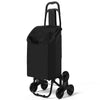 Chariot de courses pliable monte escalier noir - VOUNOT FR