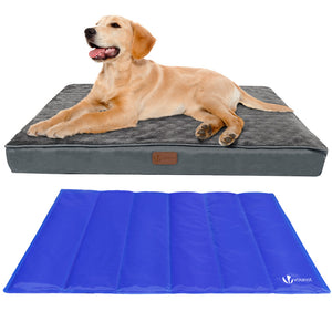 Matelas panier pour chien avec tapis gel rafraichissant amovible 75x50cm - VOUNOT FR