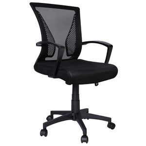 Fauteuil de Bureau Ergonomique pivotant avec dossier toile respirant Noir - VOUNOT FR