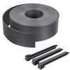 Bordure de jardin PE flexible 20M x 8 CM avec piquets gris