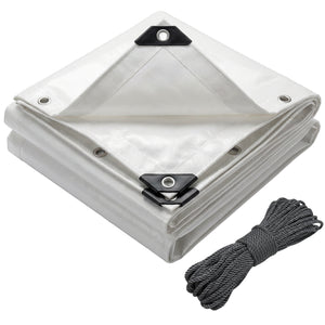 Bâche de Protection en Polyéthylène resistant et impermeable 180g/m² blanche 6x8m - VOUNOT FR