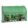 Serre de jardin hivernage murale adossee avec bache PE 300x100x180cm vert - VOUNOT FR