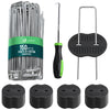 Lot de 150 piquets de fixation U 150x30mm avec 75 Rondelles de fixation plastique - VOUNOT FR