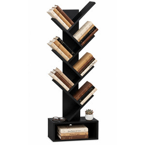 Bibliotheque Arbre etagere a Livres 38x19x113cm Noir - VOUNOT FR
