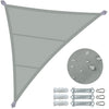 Voile d'ombrage Triangle en Polyester Imperméable avec Kit de Montage 5x5x5m Gris - VOUNOT FR