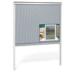 Store moustiquaire pour fenetre enroulable et recoupable en pvc L150 x H160 cm Blanc