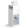 Table de chevet d’appoint avec tiroir et compartiment 25x30x66cm blanc - VOUNOT FR