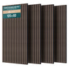Lot de 4 panneaux acoustiques muraux Tasseaux en bois MDF avec feutre noir 120x60x2.1cm chêne foncé - VOUNOT FR