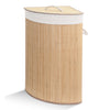 Panier a linge en bambou d’angle avec couvercle 58L - VOUNOT FR