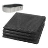 Bache a bulle piscine 120 microns rectangulaire decoupable 300x200cm noir - VOUNOT FR