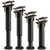 Lot de 4 Pieds de meubles lits Hauteur reglables 25-43 cm en metal noir