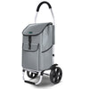 Chariot de course pliable aluminium 2 roues gris - VOUNOT FR