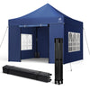 Tonnelle de jardin renforcée 3x3m pliable Barnum avec 4 parois latérales et fenêtres bleu - VOUNOT FR