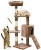 Arbre a chat 112cm multi niveaux Griffoir et niche Marron - VOUNOT FR