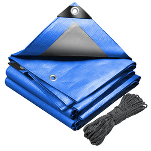 Bâche de Protection en Polyéthylène resistant et impermeable 180g/m² bleu 6x8m - VOUNOT FR