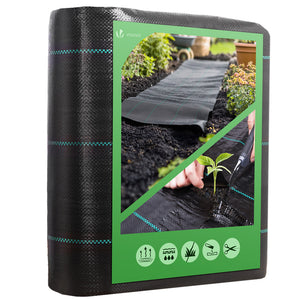 Toile de paillage contre les mauvaises herbes 10Mx2M Anti-UV 100g/m2 - VOUNOT FR
