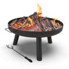 Brasero Exterieur en Metal avec Grille Tisonnier diametre 60cm noir - VOUNOT FR