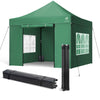 Tonnelle de jardin renforcée 3x3m pliable avec 4 parois et sac de transport a roulette verte - VOUNOT FR