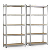 Lot de 2 etageres de rangement charge lourde robuste 5 niveaux 180x90x40cm - VOUNOT FR