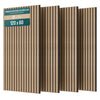 Lot de 4 panneaux acoustiques muraux Tasseaux en bois MDF avec feutre noir 120x60x2.1cm chêne clair - VOUNOT FR