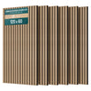 Lot de 6 panneaux acoustiques muraux Tasseaux en bois MDF avec feutre noir 120x60x2.1cm chêne clair - VOUNOT FR
